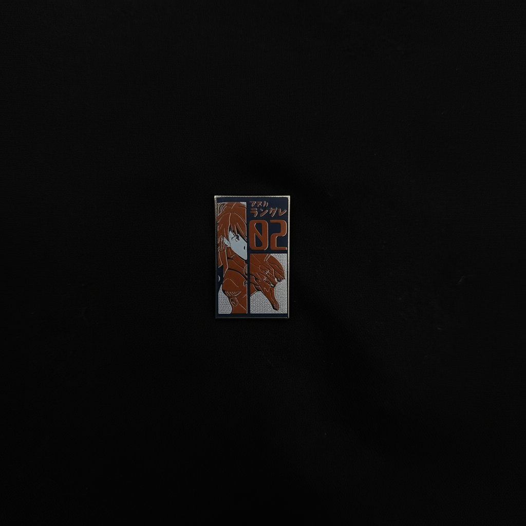 Neon Genesis Evangelion Asuka and EVA Unit-02 Mini Pin
