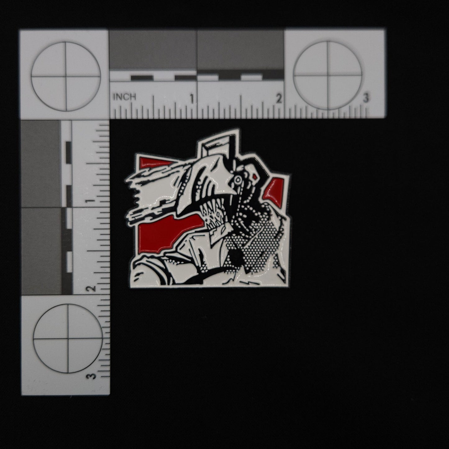 Chainsaw Man Chainsaw Black and White Pin