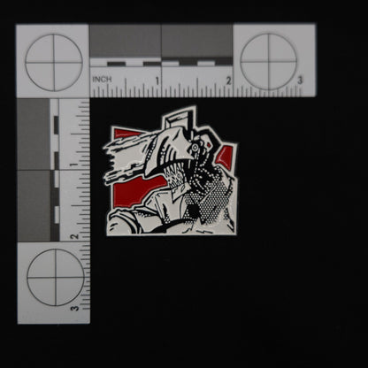 Chainsaw Man Chainsaw Black and White Pin