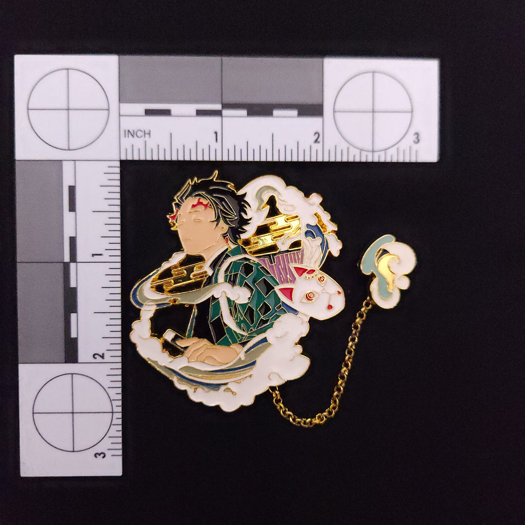 Demon Slayer Tanjiro Pin with Chain