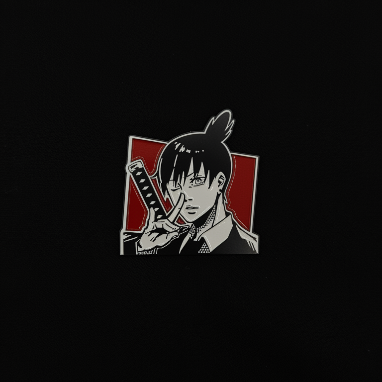 Chainsaw Man Aki Black and White Pin