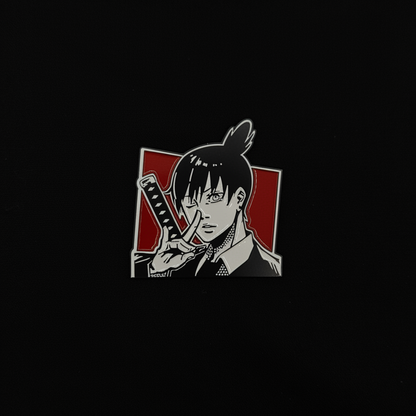 Chainsaw Man Aki Black and White Pin