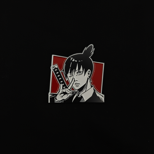 Chainsaw Man Aki Black and White Pin