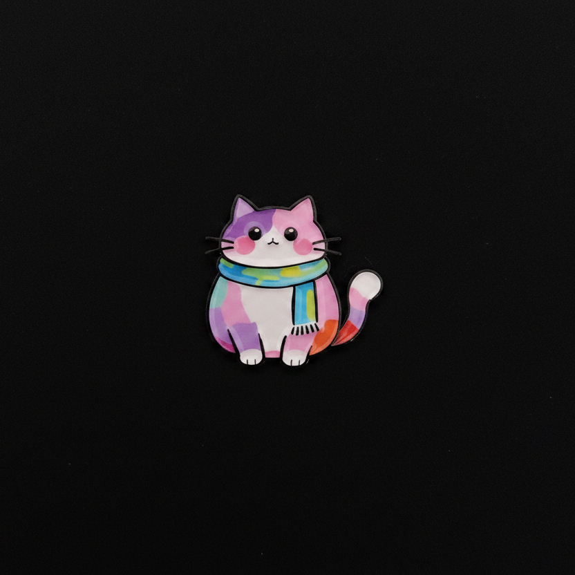 Cats Rainbow Cats Pin