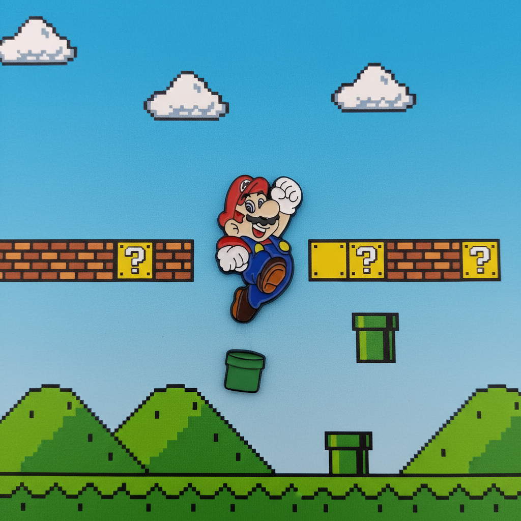 Super Mario Bros. Mario Green Tube Pin