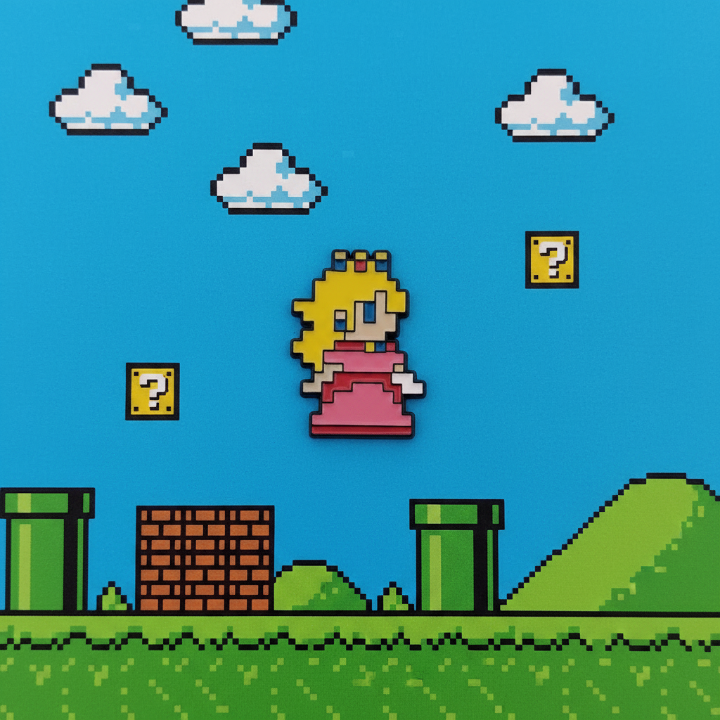 Super Mario Bros. 8-Bit Princess Peach Pin