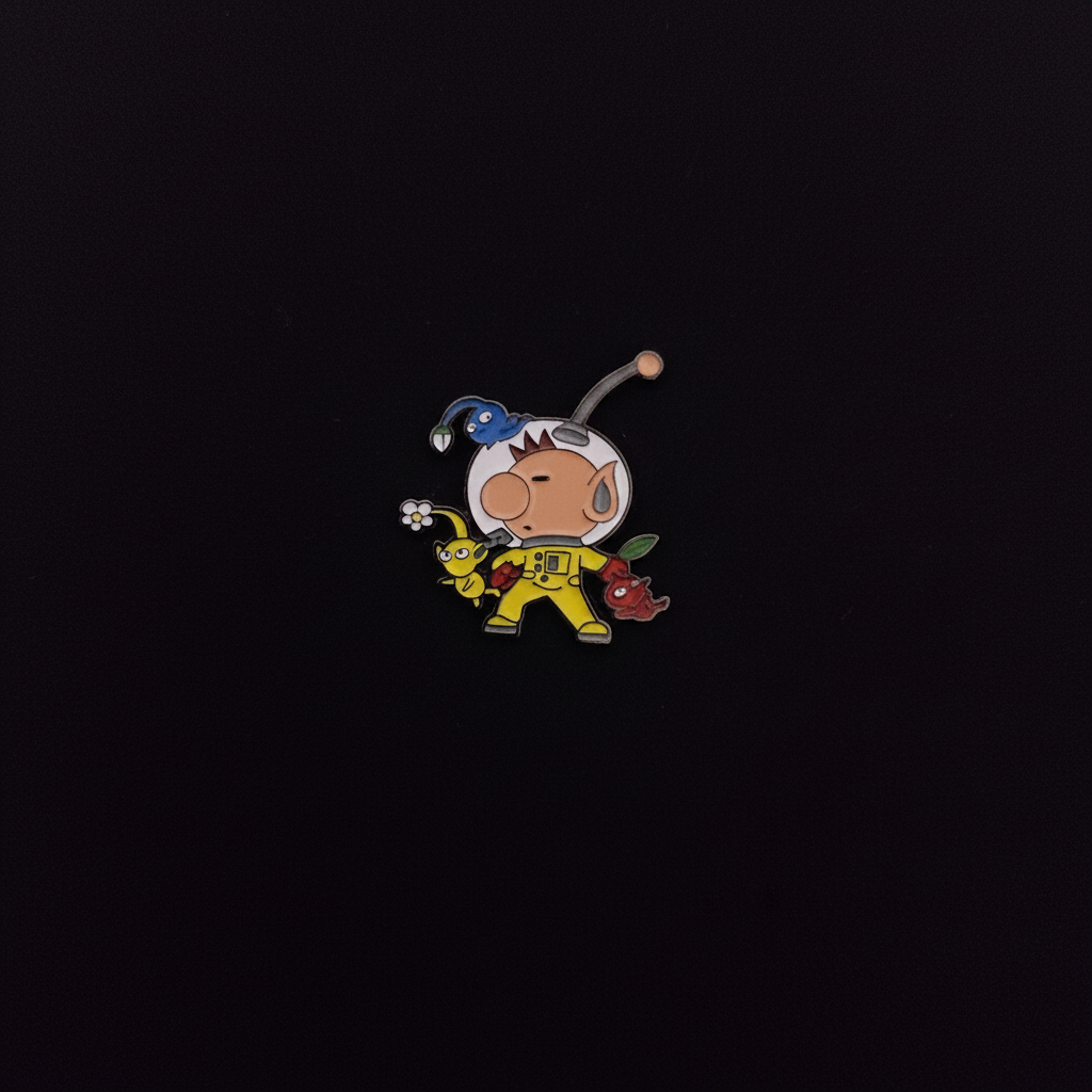 Pikmin Captain Olimar and Red Yellow and Blue Pikmin Pin