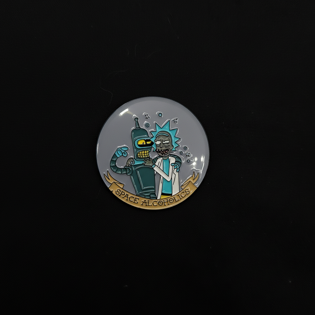 Rick and Morty Rick and Bender Space Alcholics Pin