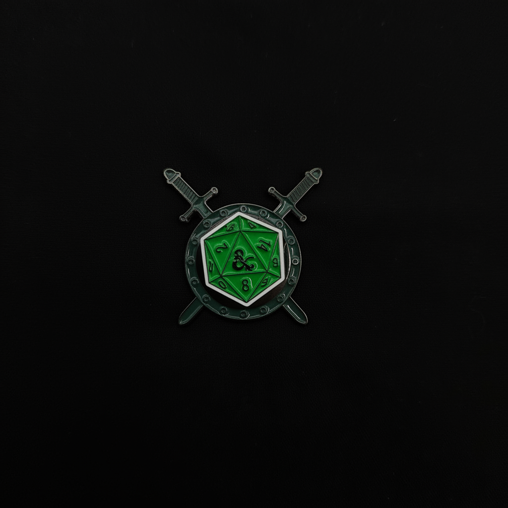 D20 and Swords Pin