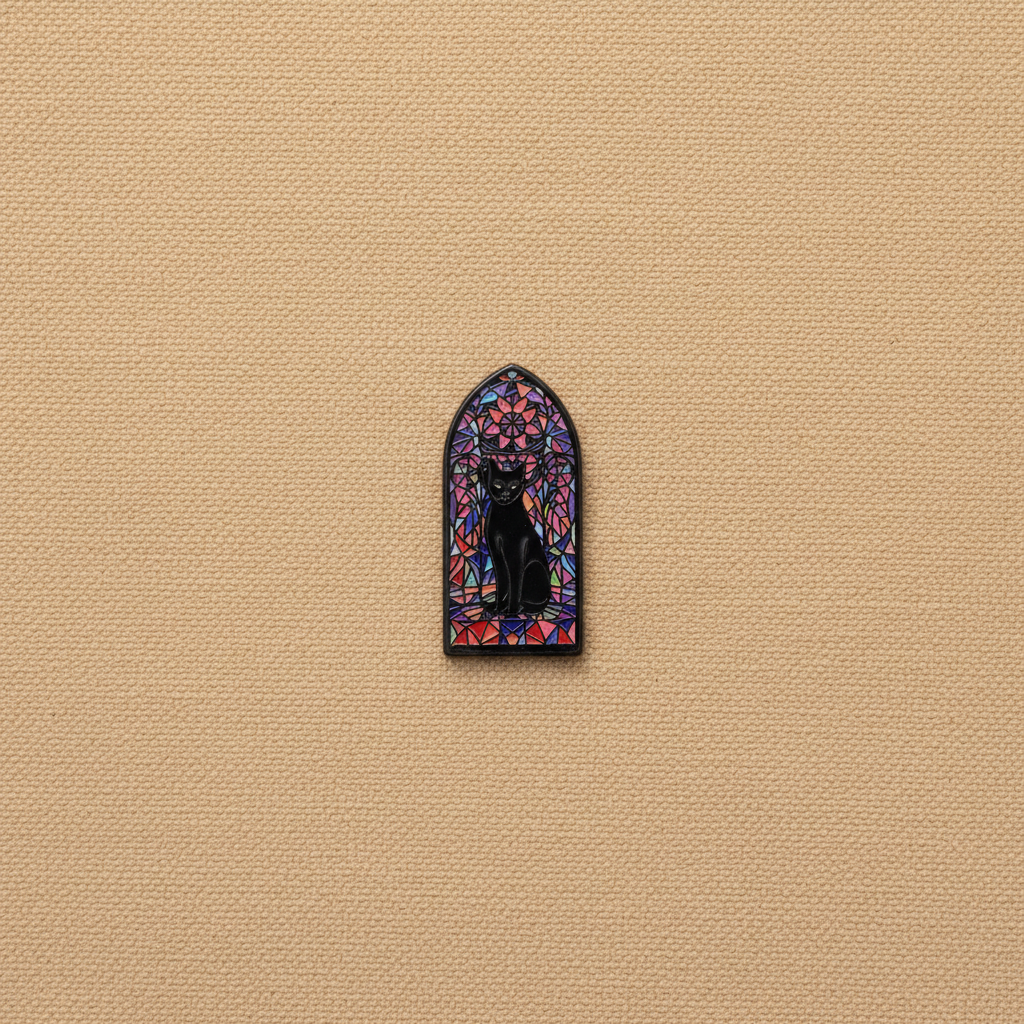 Cats Stained Glass Cat Pins