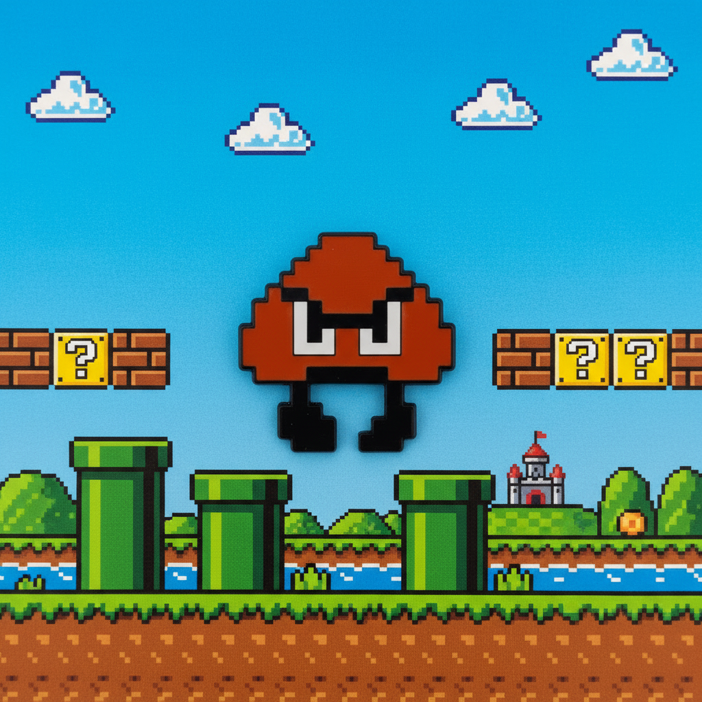 Super Mario Bros. 8-Bit Goomba Pin