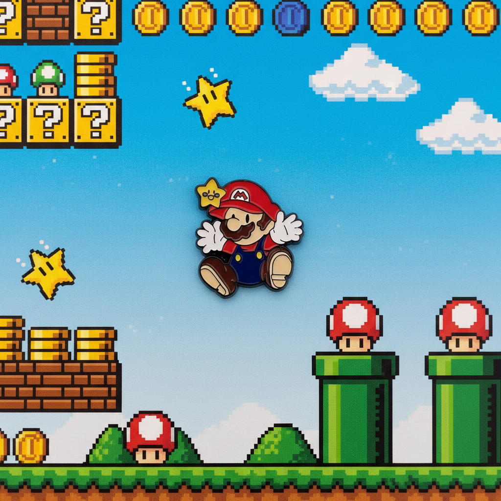 Super Mario Bros. Chibi Mario Jumping Pin