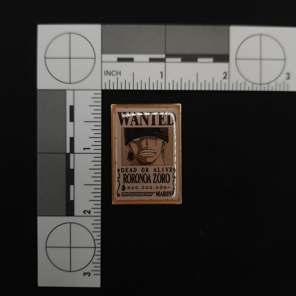 One Piece Zoro Wanted Poster Pin