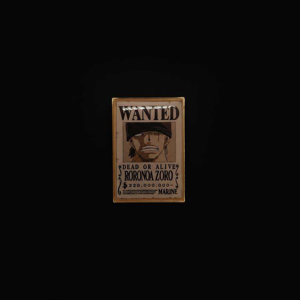 One Piece Zoro Wanted Poster Pin