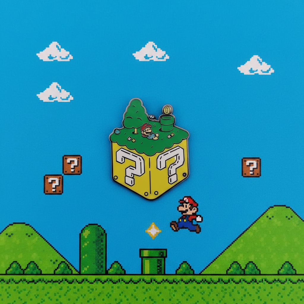 Super Mario Bros. Mystery Block Field Pin