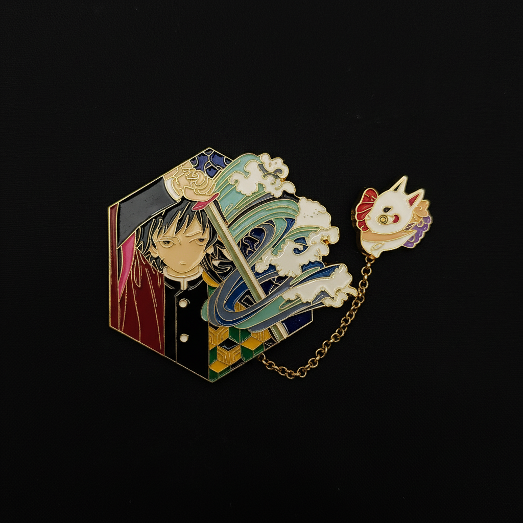 Demon Slayer Giyu W/ Chain Pin