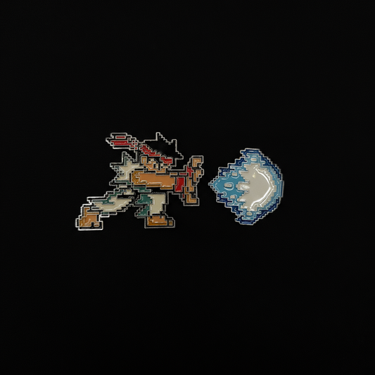 Street Fighter Ryu Hadouken 8 Bit Pin