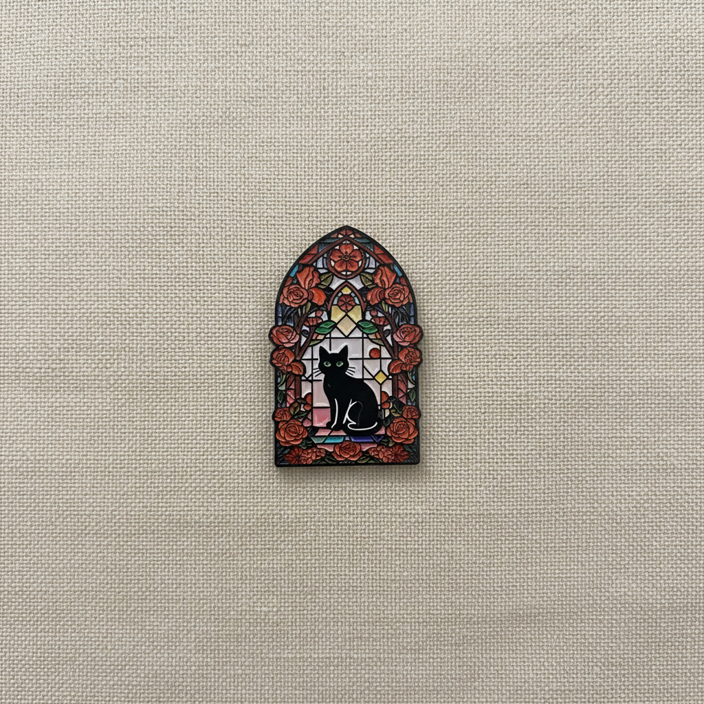 Cats Stained Glass Cat Pins