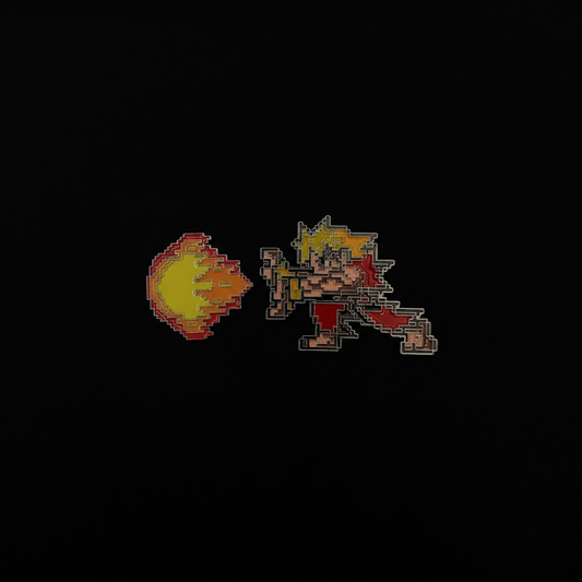 Street Fighter Ken Hadouken 8 Bit Pin