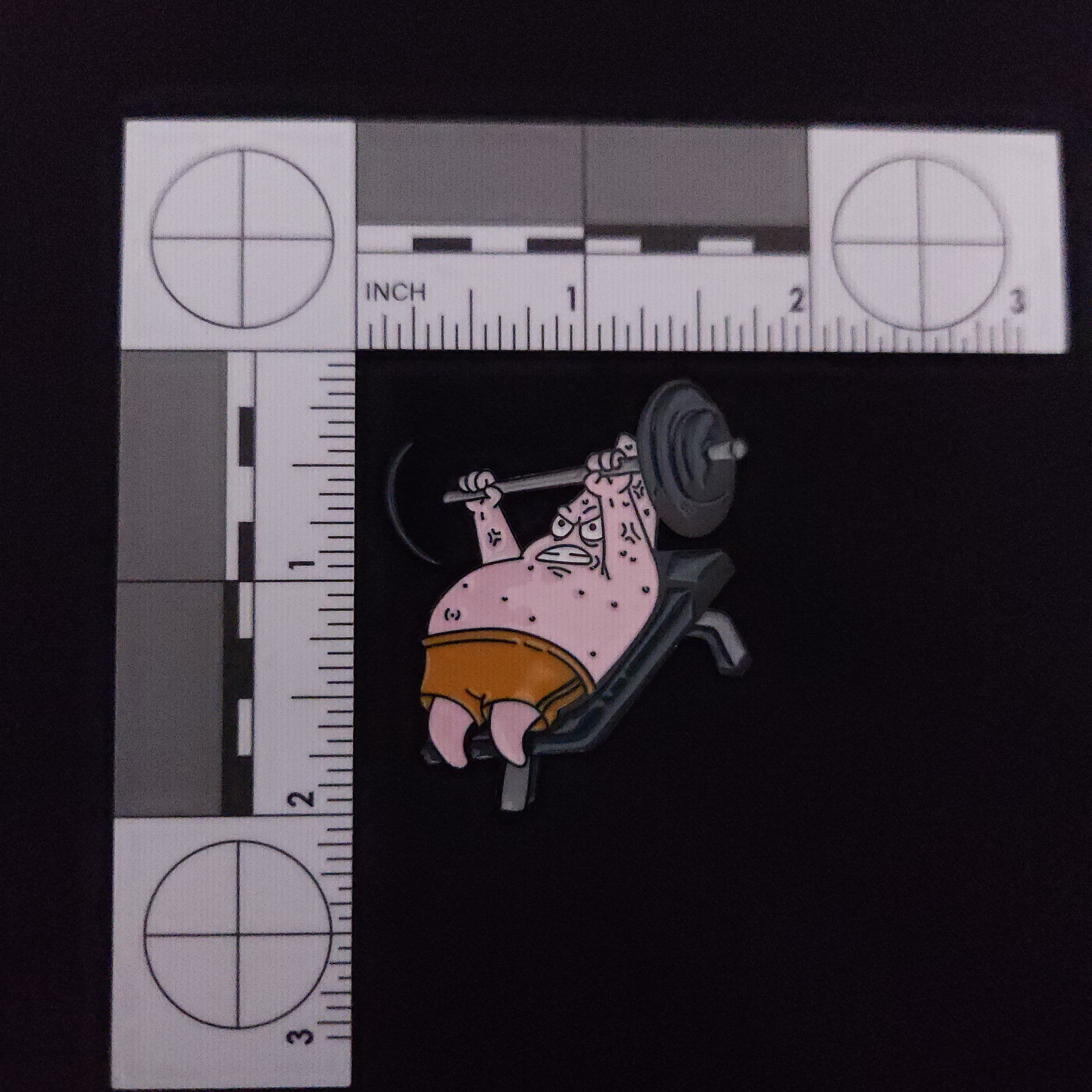 SpongeBob Square Pants Patrick Lifting Weights Pin