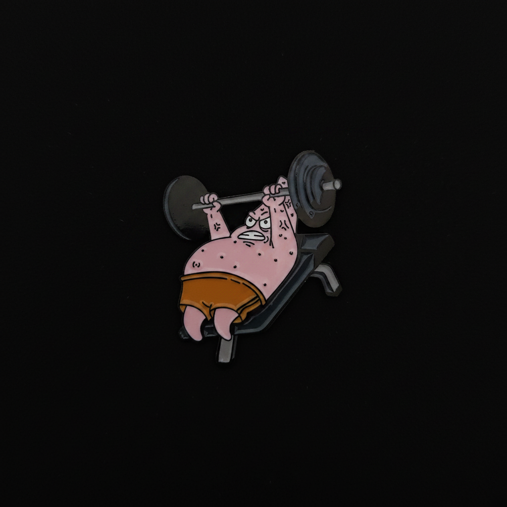 SpongeBob Square Pants Patrick Lifting Weights Pin