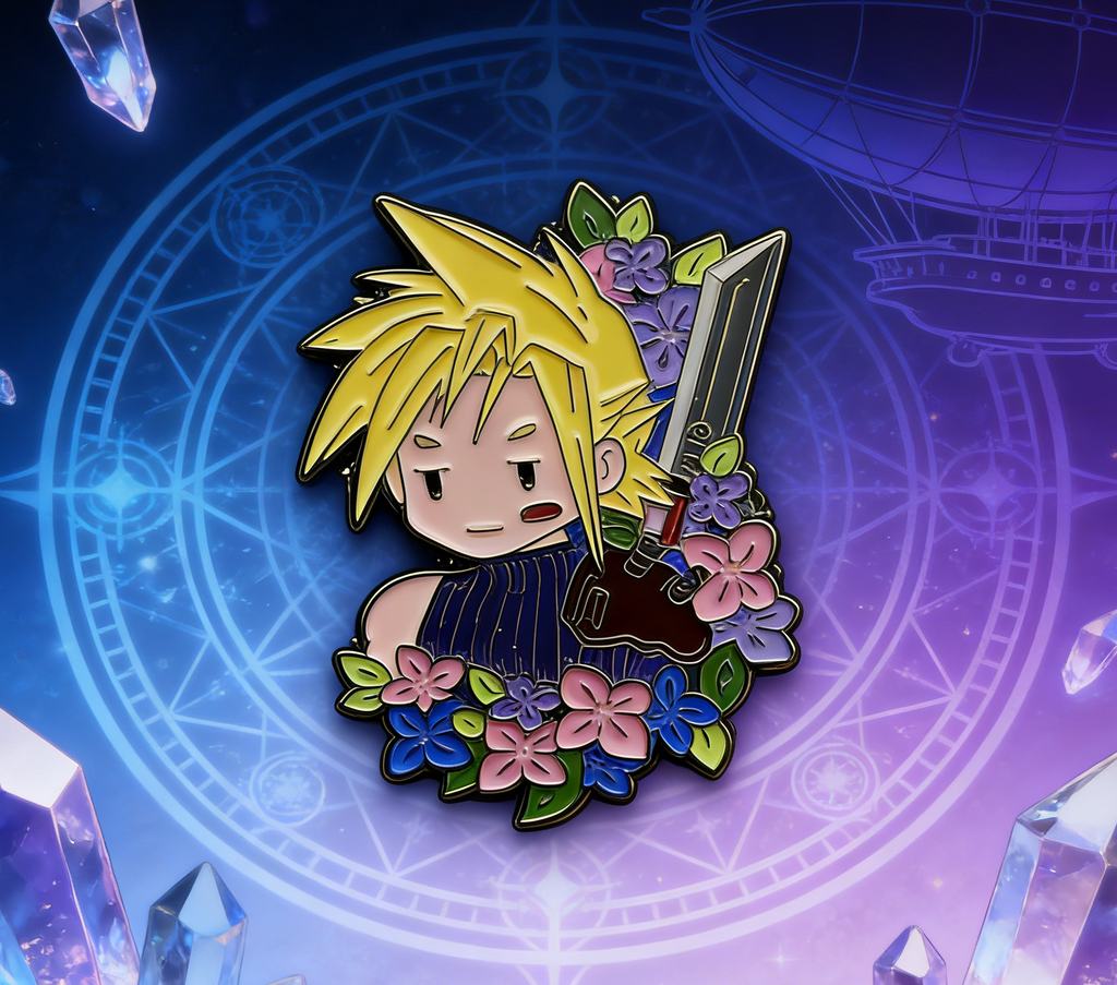 Final Fantasy FF7 Cute Cloud Pin